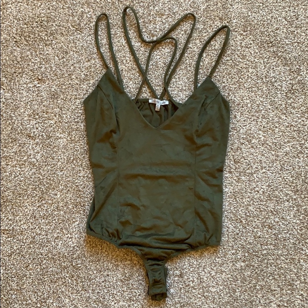 Velvet green body suit!